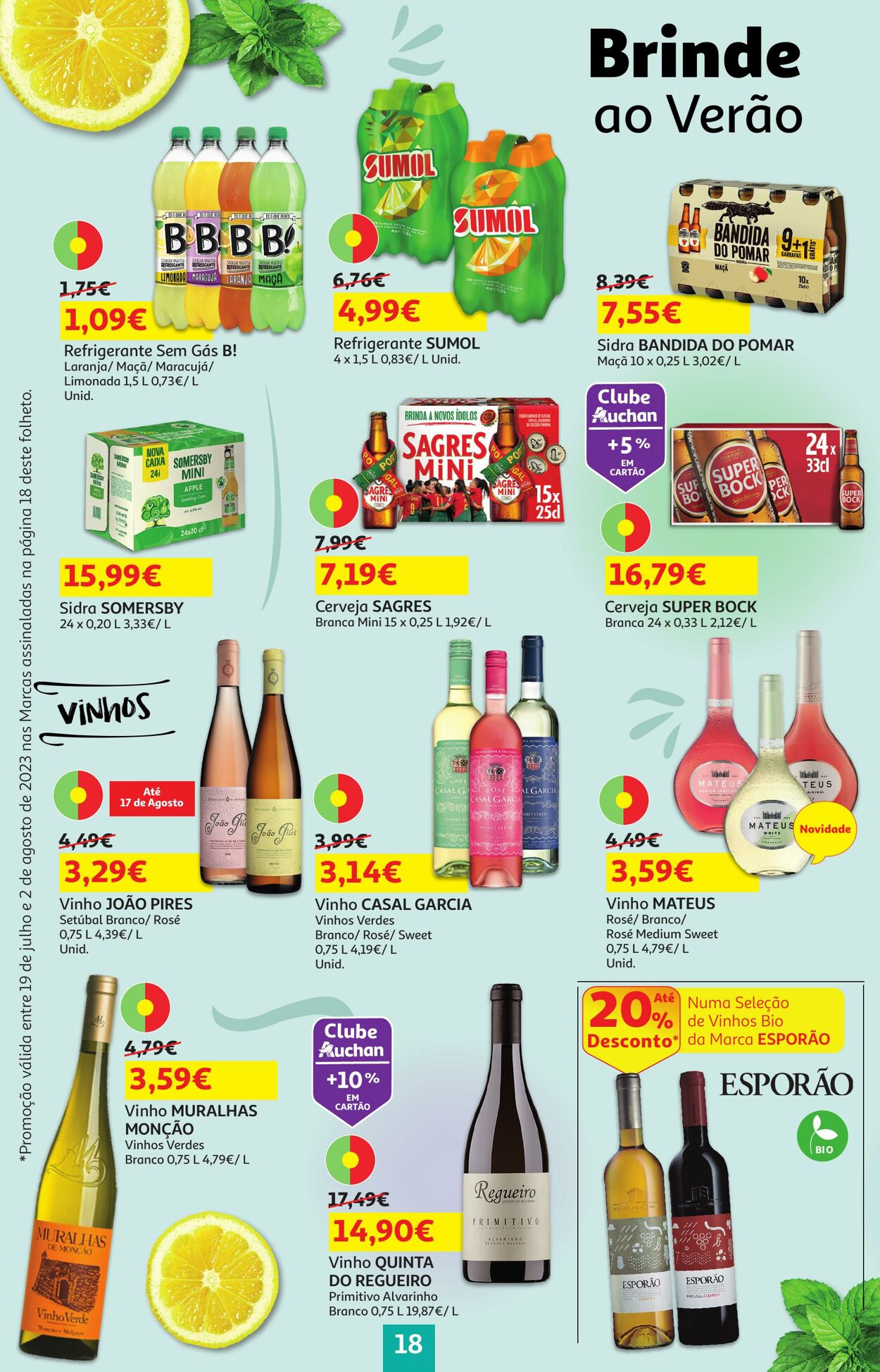 Folheto Auchan 19.07.2023 - 02.08.2023