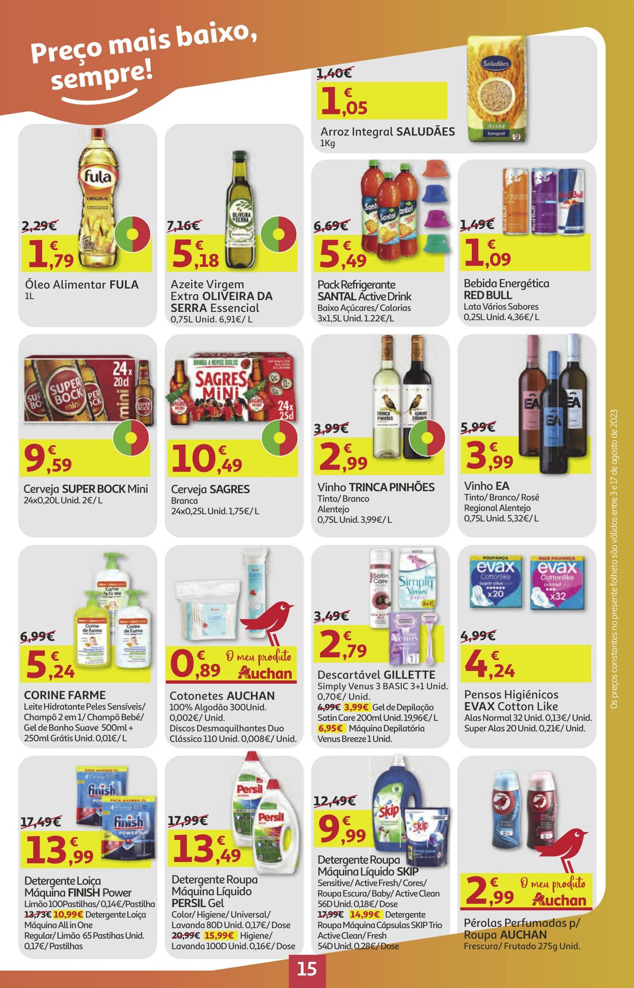 Folheto Auchan 03.08.2023 - 17.08.2023