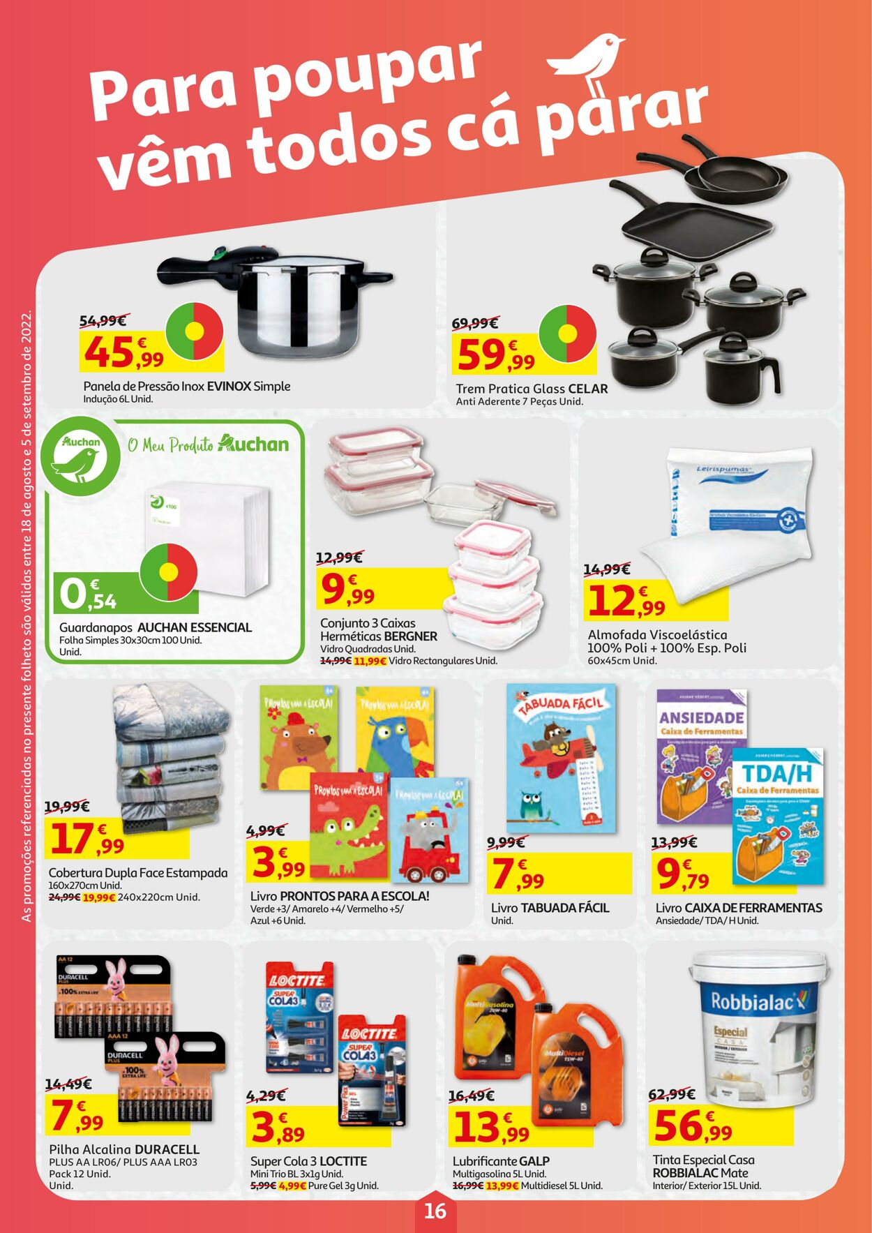 Folheto Auchan 18.08.2022 - 05.09.2022