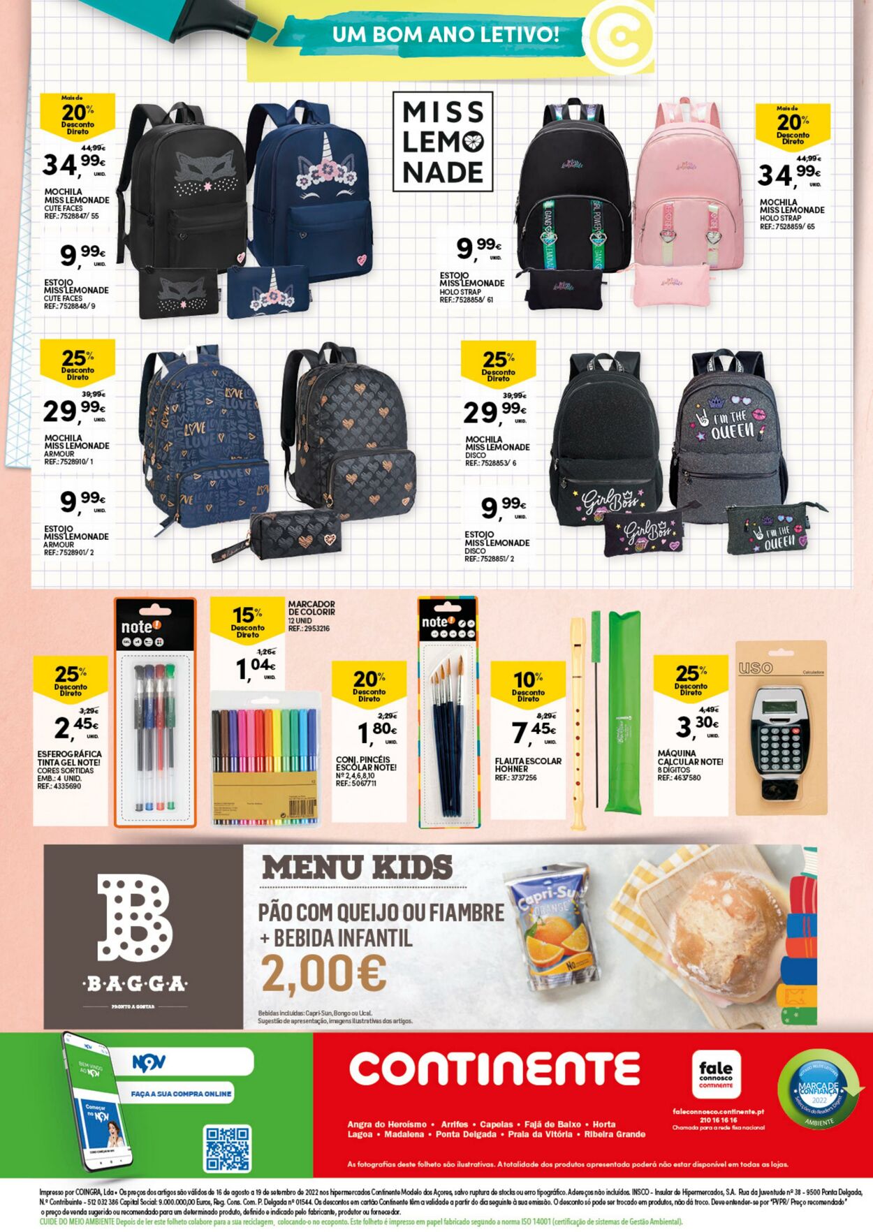 Folheto Continente 16.08.2022 - 19.09.2022