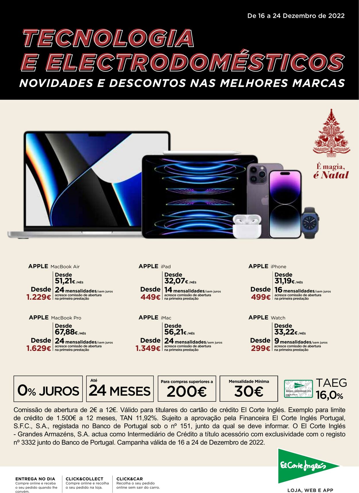 Folheto El Corte Inglés 16.12.2022 - 24.12.2022