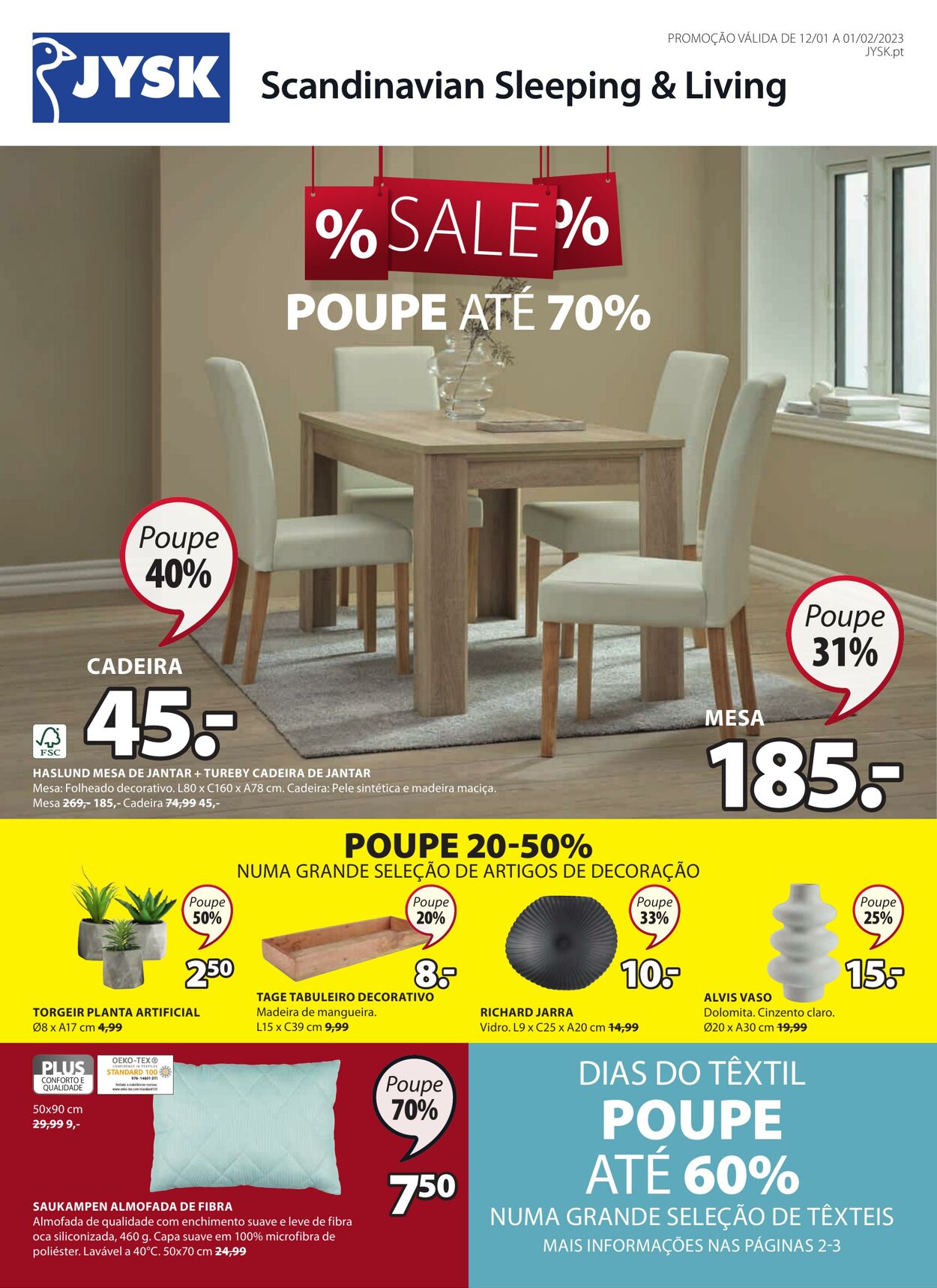 Jysk Folheto Promocional Válido de 12.01 até 01.02 Página nº 1
