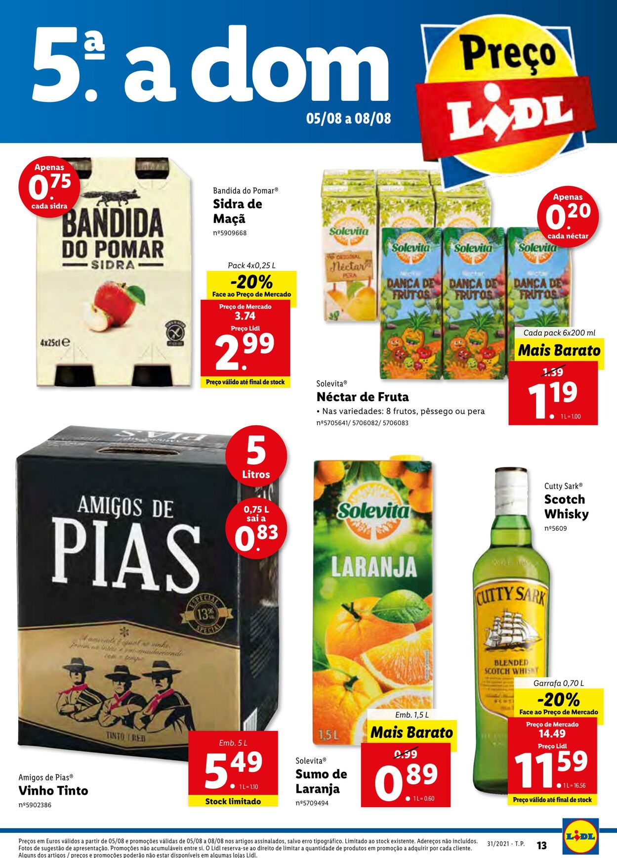 Folheto Lidl 02.08.2021 - 09.08.2021