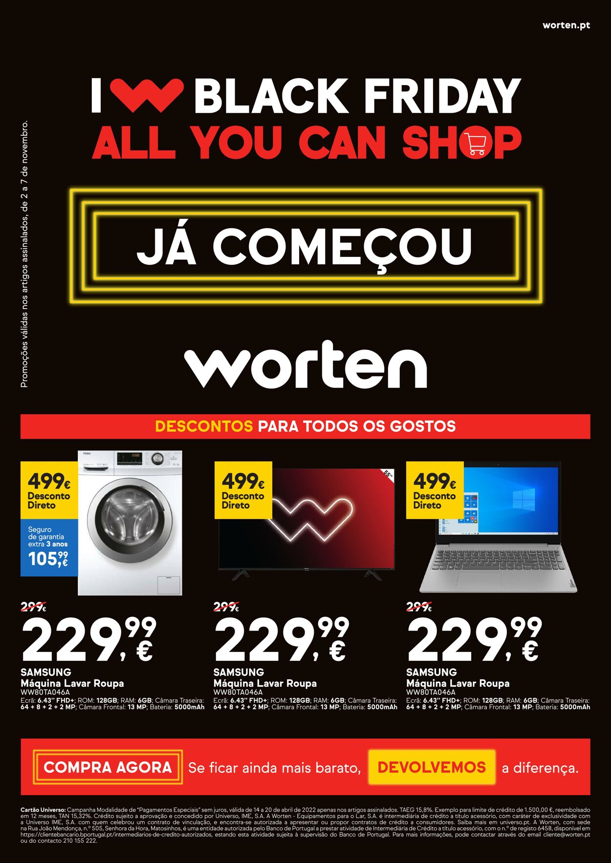 Folheto Worten 02.11.2022 - 07.11.2022